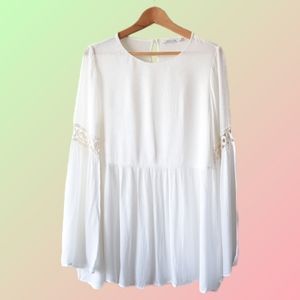 Flowy White Sheer Babydoll Dress/Top